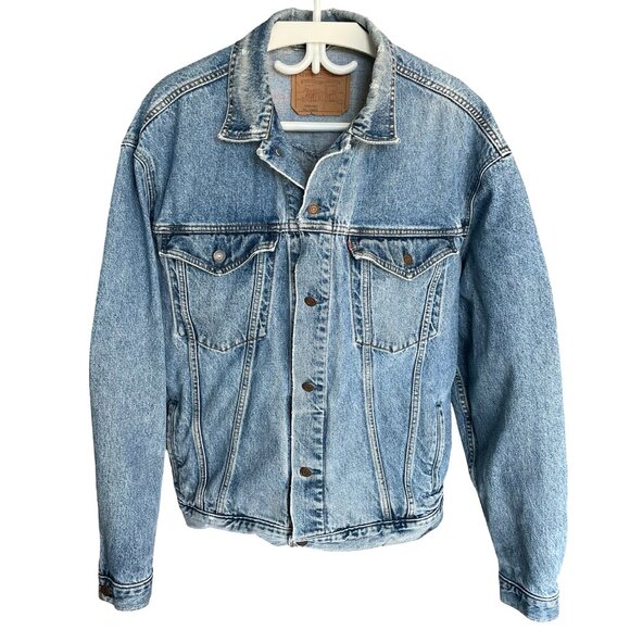 RARE VINTAGE 90's Levi’s Denim Trucker Jacket 75528-4891 Canada Men’s XLT TALL - Picture 1 of 16